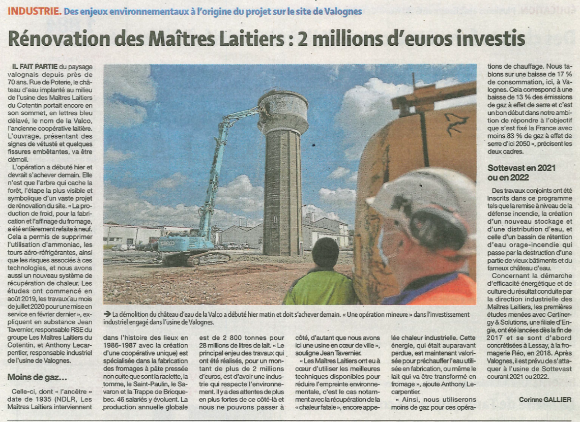 Article du 4/05/2021 paru dans La Presse de la Manche