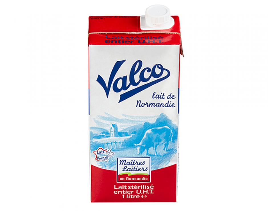 Lait stérilisé entier UHT VALCO